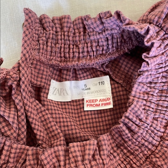 NEW Zara Ruffle Blouse and Pants Set, sz 5 - Picture 3 of 6